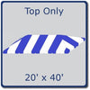 Image of 20' x 40' West Coast Frame Party Tent Top - Blue and White