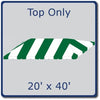Image of 20' x 40' West Coast Frame Party Tent Top - Green and White
