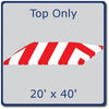 Image of 20' x 40' West Coast Frame Party Tent Top - Red and White