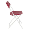 Image of Burgundy Plastic Folding Chairs