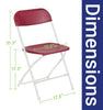 Image of Burgundy Plastic Folding Chairs