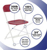 Image of Burgundy Plastic Folding Chairs