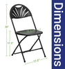Image of Black Fan Back Folding Chairs