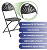 Image of Black Fan Back Folding Chairs