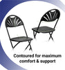 Image of Black Fan Back Folding Chairs