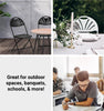Image of Black Fan Back Folding Chairs