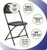 Image of Black Fan Back Folding Chairs