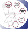 Image of White Fan Back Folding Chairs
