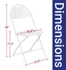 Image of White Fan Back Folding Chairs