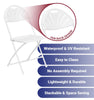 Image of White Fan Back Folding Chairs