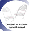 Image of White Fan Back Folding Chairs