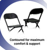 Image of Kids Black Plastic Folding Chairs