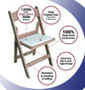 Image of Resin Folding Chairs, Natural Wood