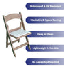 Image of Resin Folding Chairs, Natural Wood