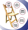 Image of Resin Folding Chairs, Natural Wood