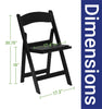 Image of Black Resin Folding Chairs