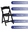 Image of Black Resin Folding Chairs