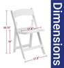 Image of White Resin Folding Chairs