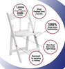 Image of White Resin Folding Chairs