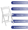 Image of White Resin Folding Chairs