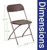 Image of Brown Plastic Folding Chairs