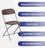 Image of Brown Plastic Folding Chairs