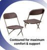 Image of Brown Plastic Folding Chairs