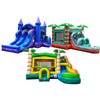 Image of Commercial Inflatable Bounce House with Slide Trio