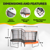 Image of JumpKing 10'x17' Multi-Level Oval Trampoline - Outdoor/Indoor Recreational Trampoline w/ Basketball Hoop, Toss Game, Enclosure Net - Large Trampoline and Great Gift for Kids, Adults, & Family Fun