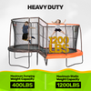 Image of JumpKing 10'x17' Multi-Level Oval Trampoline - Outdoor/Indoor Recreational Trampoline w/ Basketball Hoop, Toss Game, Enclosure Net - Large Trampoline and Great Gift for Kids, Adults, & Family Fun