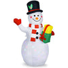 Image of Costway Holiday Ornaments 5 Feet Tall Snowman Inflatable Blow up Inflatable with Built-in Colorful LED Lights by Costway 54912376 5 Ft Tall Snowman Blow Inflatable Built-in Colorful LED Lights Costway