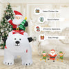 Image of Costway Holiday Ornaments 6.5 Feet Christmas Inflatable Santa Riding Polar Bear with Shaking Head LED Lights by Costway 781880293804 91864327 6.5 Ft Christmas Inflatable Santa Riding Polar Bear Shaking Head LED Lights Costway
