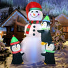 Image of Costway Holiday Ornaments 6 Feet Christmas Quick Inflatable Snowman with Penguins by Costway 781880293828 89415376
