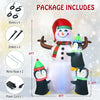 Image of Costway Holiday Ornaments 6 Feet Christmas Quick Inflatable Snowman with Penguins by Costway 781880293828 89415376