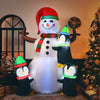 Image of Costway Holiday Ornaments 6 Feet Christmas Quick Inflatable Snowman with Penguins by Costway 781880293828 89415376