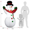 Image of Costway Holiday Ornaments 6 Feet Inflatable Christmas Snowman with LED Lights Blow Up Outdoor Yard Decoration by Costway 41057839 6.5' Inflatable Christmas Snowman Family Decoration LED Lights Costway