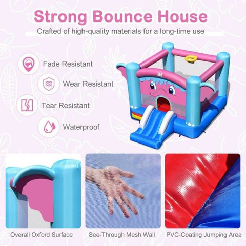 Costway Inflatable Bouncers 3-in-1 Elephant Theme Inflatable Castle without Blower by Costway 781880256328 57382109