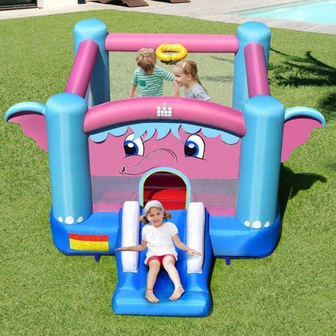 Costway Inflatable Bouncers 3-in-1 Elephant Theme Inflatable Castle without Blower by Costway 781880256328 57382109