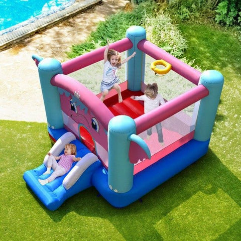 Costway Inflatable Bouncers 3-in-1 Elephant Theme Inflatable Castle without Blower by Costway 781880256328 57382109