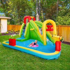 Inflatable Splash Jump Slide Water Bounce by Costway