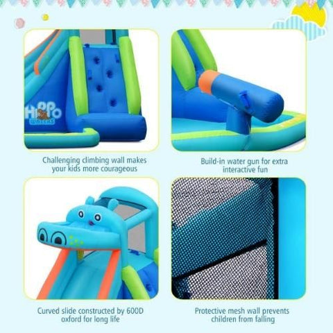 Costway Inflatable Bouncers Inflatable Water Pool with Splash and Slide without Blower by Costway 781880294375 83095471