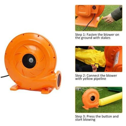 Costway Inflatable Bouncers Not Included Inflatable Water Pool with Splash and Slide without Blower by Costway 83095471 Kids Hippo Inflatable Bounce House with Bag Costway 91754236/83095471