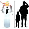 Image of Costway Special Event Inflatables 6 Feet Halloween Inflatable Blow Up Ghost with Pumpkin and LED Lights by Costway 75643902 6 Feet Inflatable Blow Up Ghost with Pumpkin and LED Lights by Costway