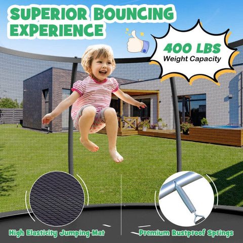 Costway Trampolines 12FT ASTM Approved Recreational Trampoline with Ladder by Costway