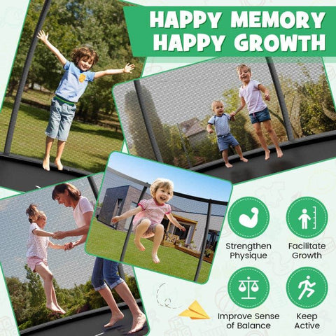 Costway Trampolines 12FT ASTM Approved Recreational Trampoline with Ladder by Costway