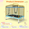 Image of Costway Trampolines 6 Feet Rectangle Trampoline with Swing Horizontal Bar and Safety Net by Costway 96732841 6 Feet Rectangle Trampoline with Swing Horizontal Bar and Safety Net