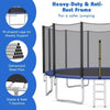 Image of Costway Trampolines 8/10/12/14/15/16 Feet Outdoor Trampoline Bounce Combo with Safety Closure Net Ladder by Costway 8/10/12/14/15/16 ft Outdoor Trampoline Combo Safety Net Ladder Costway