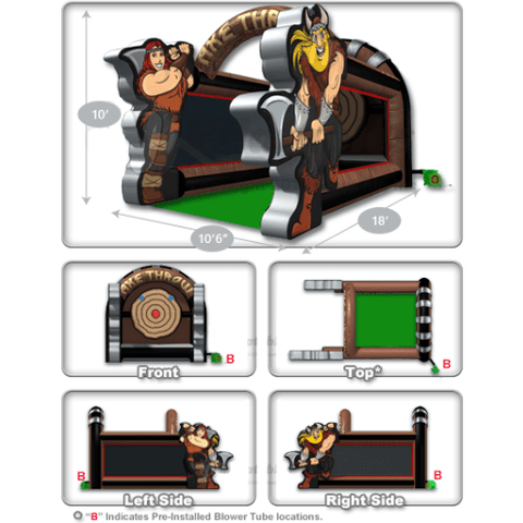 10' Inflatable Viking Axe Throw (Single) by Cutting Edge SKU# IN580501