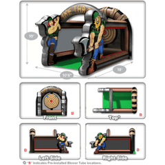 12'H Inflatable Lumberjack Axe Throw (Single) by Cutting Edge