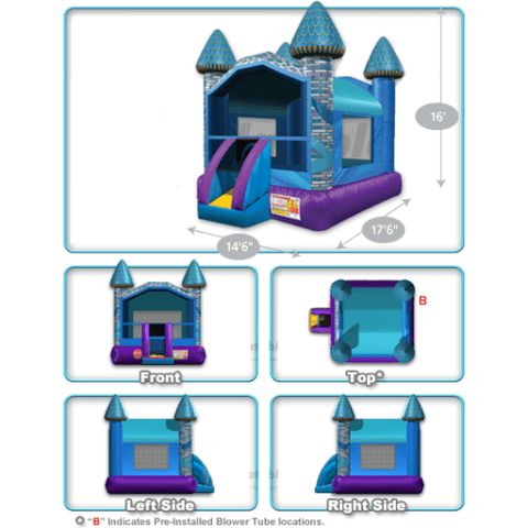 16' Printed Castle Bouncer (Large) SKU: B160201